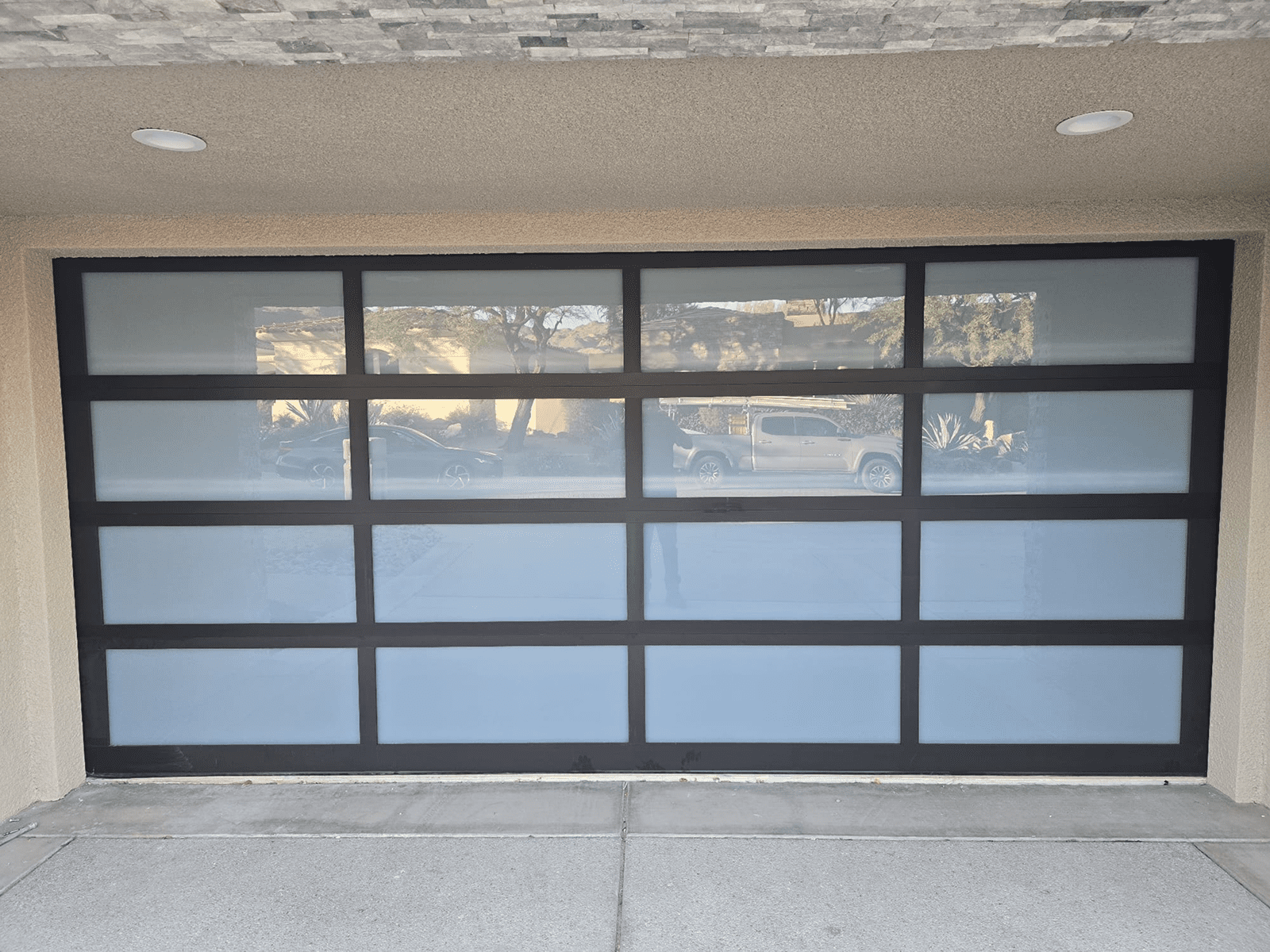 Modern garage door opener in